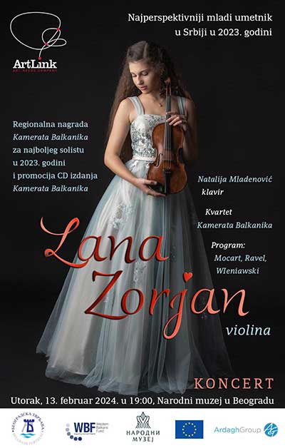 Koncert violinistkinje Lane Zorjan