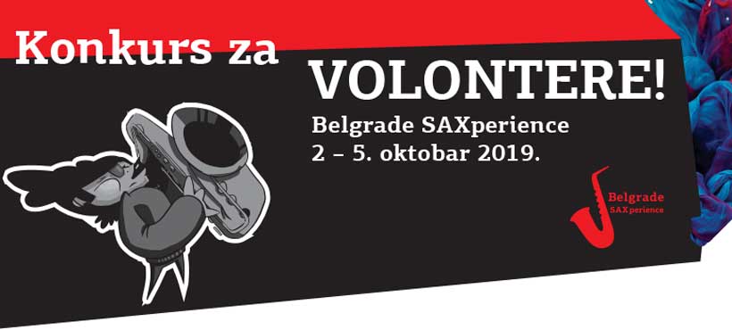 Budi volonter na Šestom međunarodnom festivalu saksofona – BelgradeSAXperience 2019.
